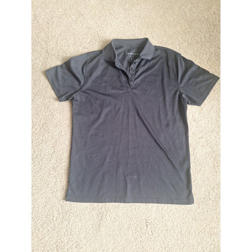 Image Solutions Unisex Black Polo T-Shirt Size L